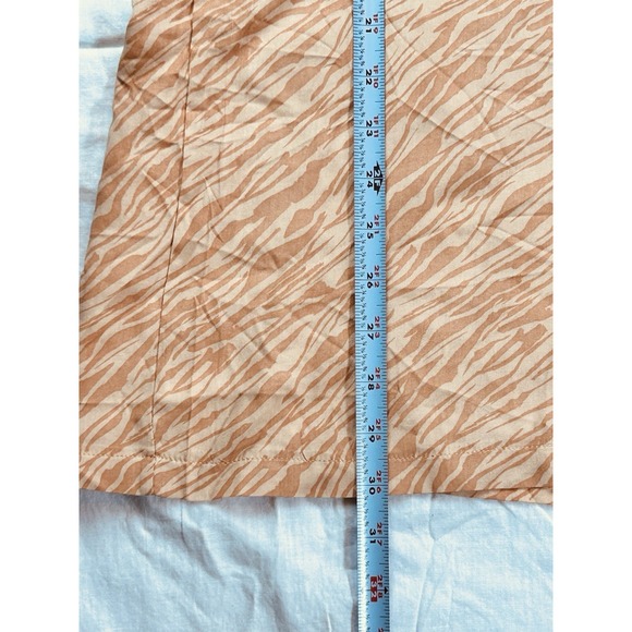 ALLFENIX Shirt Mens XL Orange Zebra Print Short Sleeve Button Up Collared Casual - Picture 4 of 9